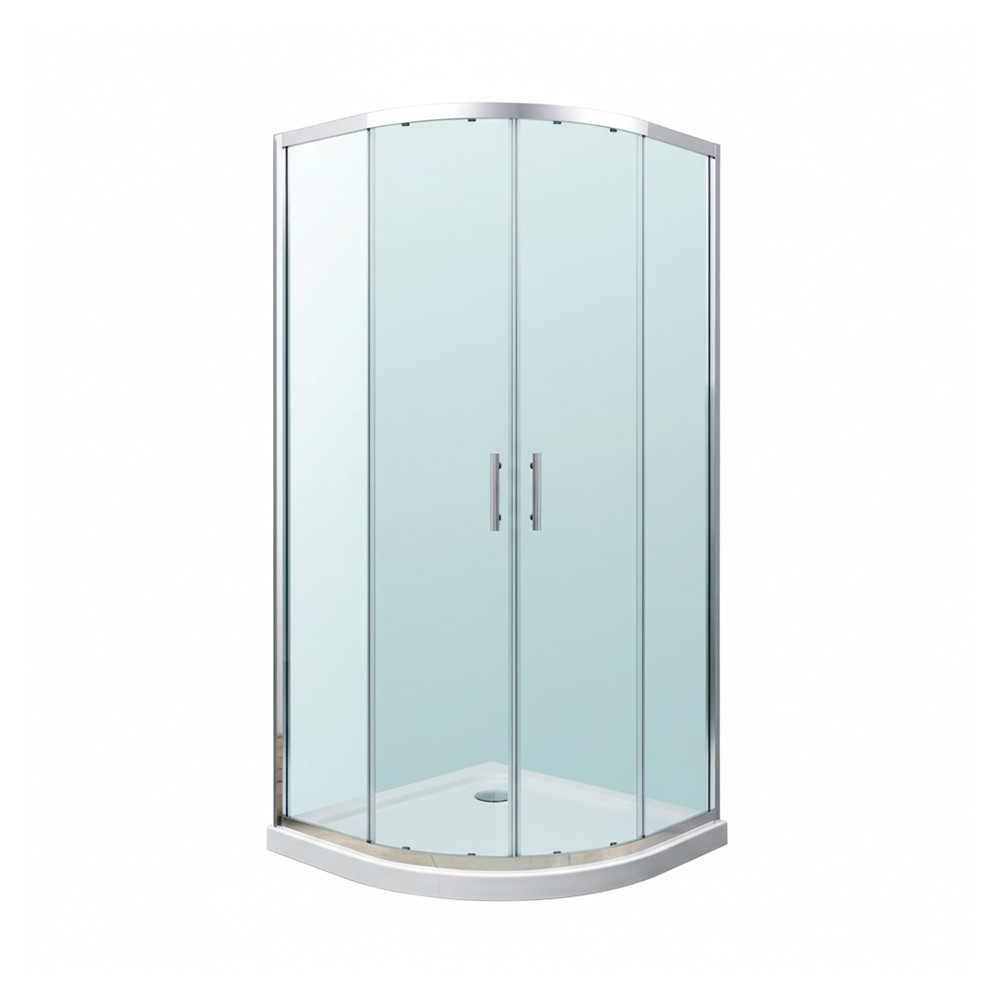 Cabină de duș semirotundă - Leziter Soul 90x90 cm cabină de duș curbată cu tavă de duș