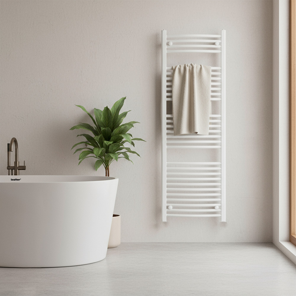 Leziter Radiator uscător de prosoape curbat 1400x500 mm alb [1]