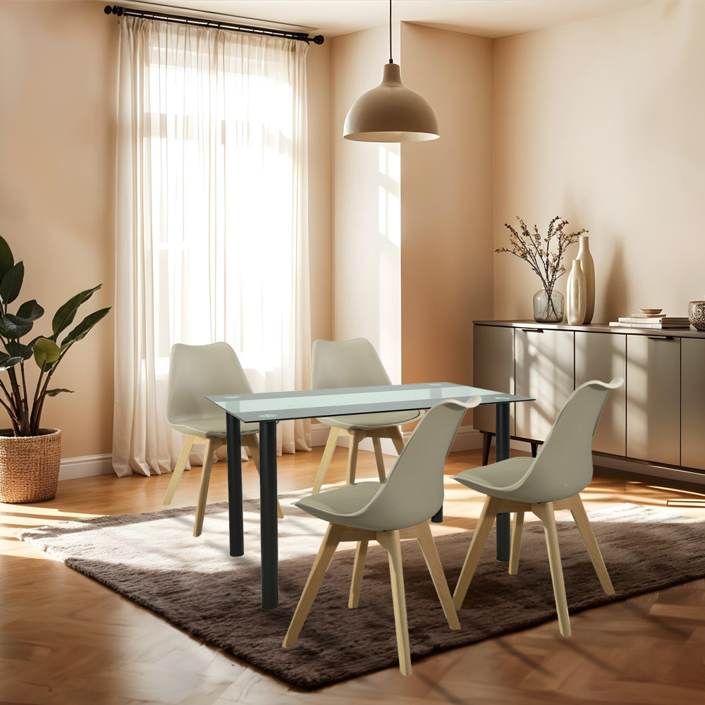 Leziter Set de masă Merlo 4 1 bej [1]