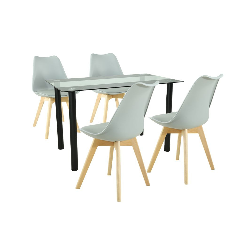Mobilier - Leziter Set de masă Merlo 4 1 gri