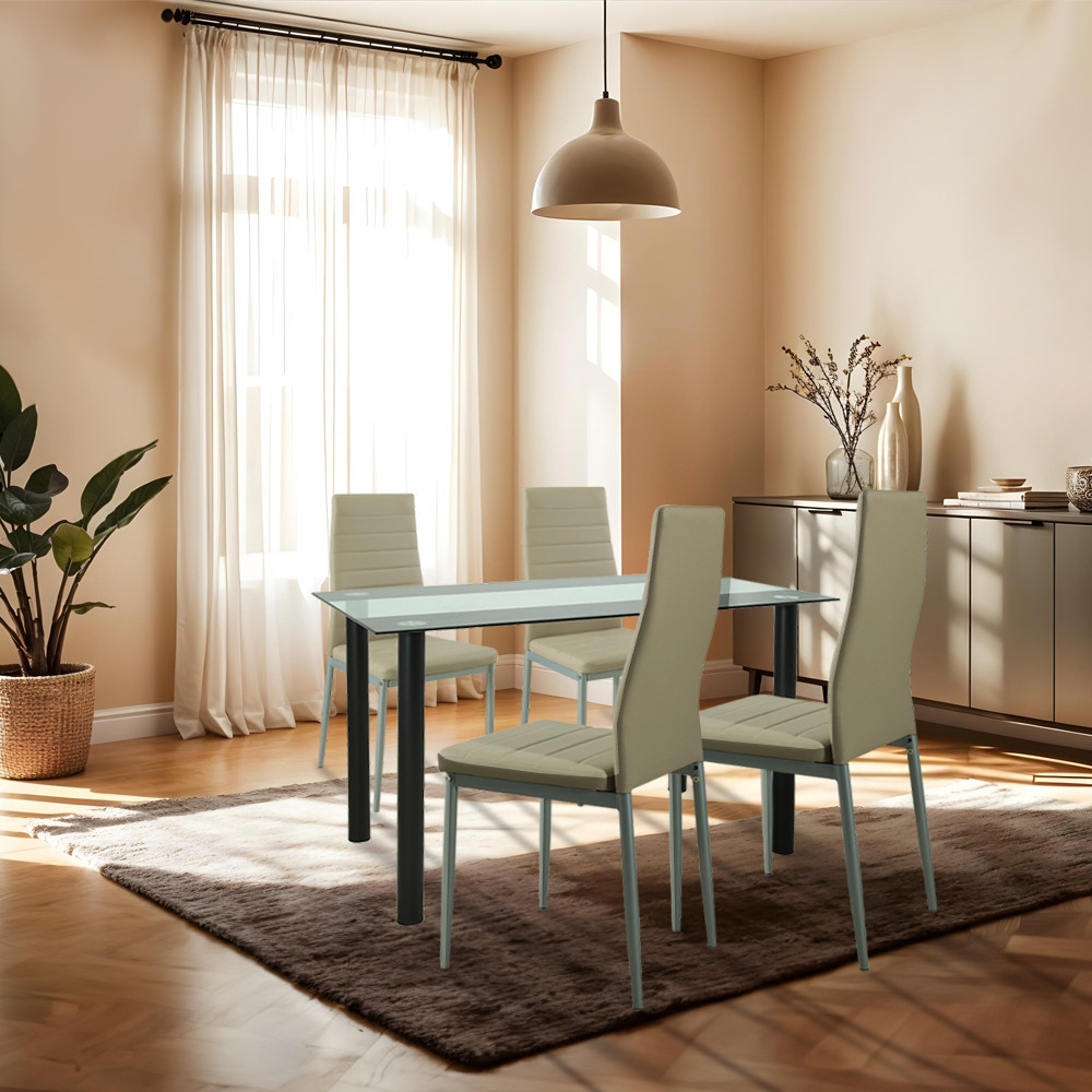 Leziter Set de masă Mezza 4 în 1 bej-gri [1]