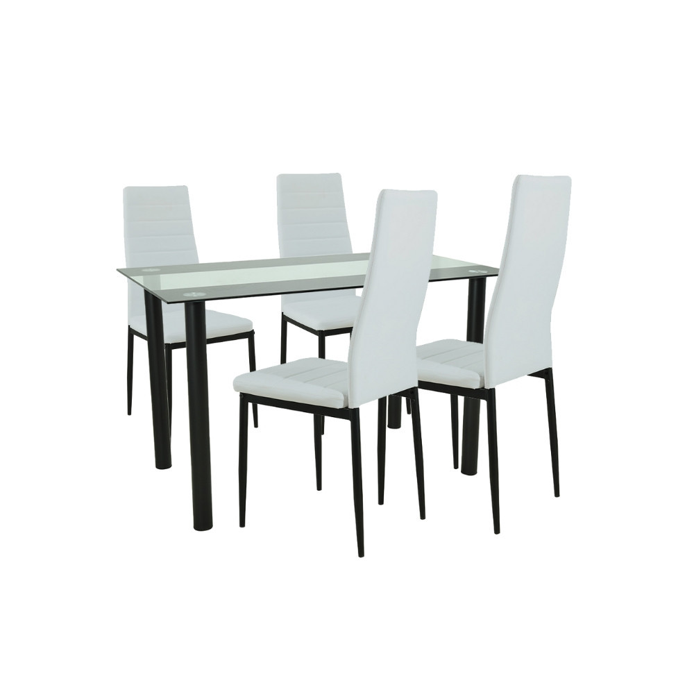 Mobilier - Leziter Set de masă Mezza 4 1 alb-negru