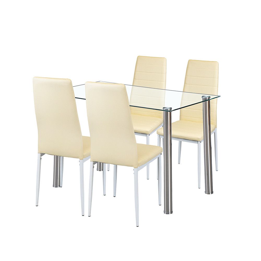 Set masă - Leziter Nolen 4+1 set de sufragerie bej