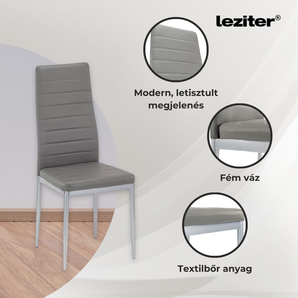 Leziter Denton 4+1 set de sufragerie gri-gri [5]