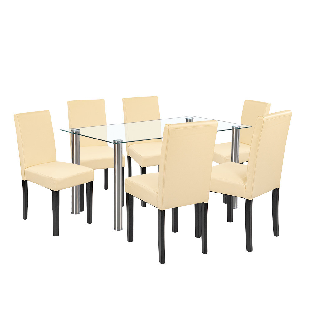 Set masă - Leziter Set de masă Cadiz 6 1 alb-bej