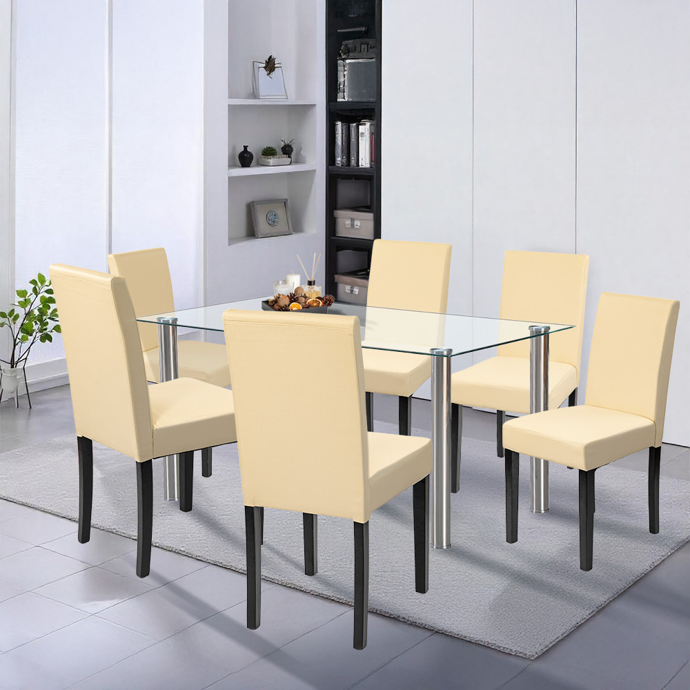 Leziter Set de masă Cadiz 6 1 alb-bej [1]