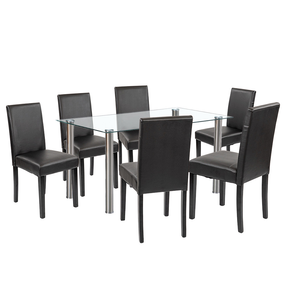 Set masă - Leziter Set de masă Cadiz 6 1 alb-negru