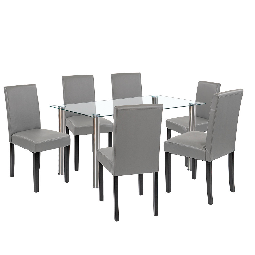 Set masă - Leziter Set de masă Cadiz 6 1 alb-gri