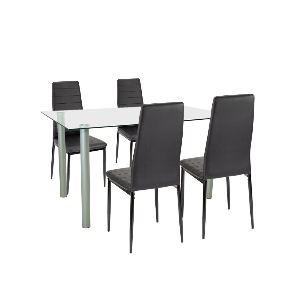 Set masă - Leziter Set de masă Verna 4 1 negru-negru