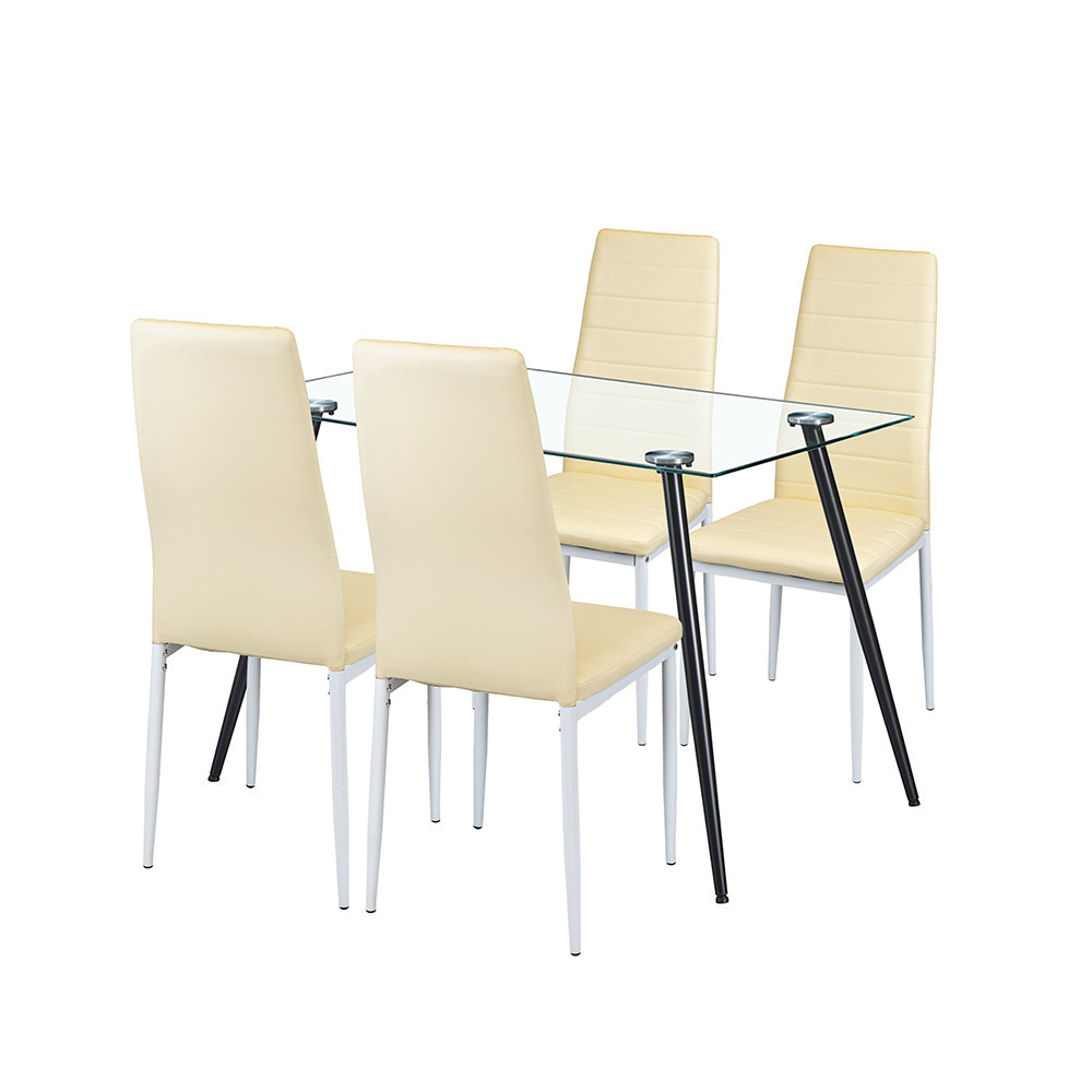 Set masă - Leziter Cruz 4+1 set de sufragerie bej