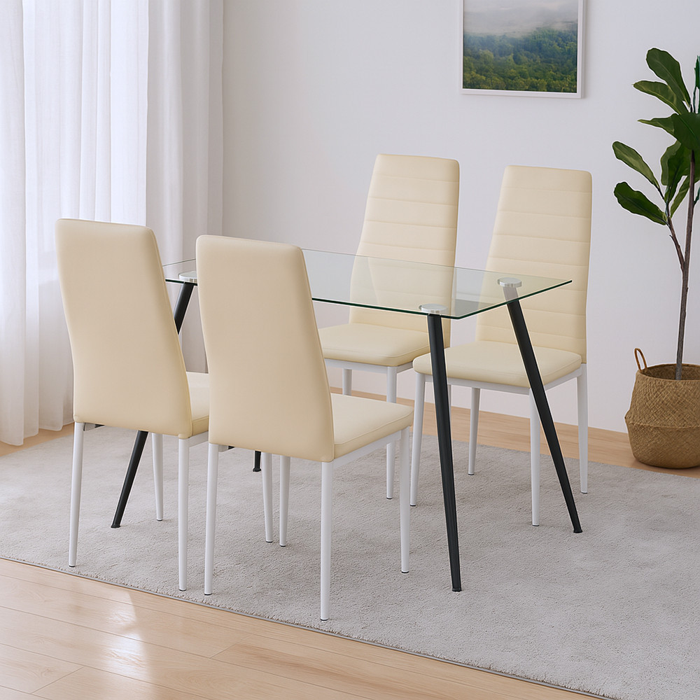 Leziter Cruz 4+1 set de sufragerie bej [1]