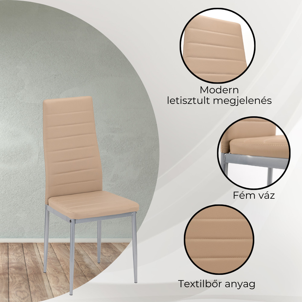 Leziter Midland 4+1 set de luat masa bej-gri [5]