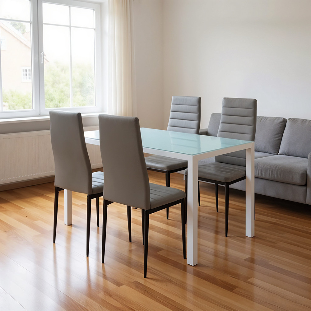 Leziter Midland 4+1 set de sufragerie gri-negru [1]