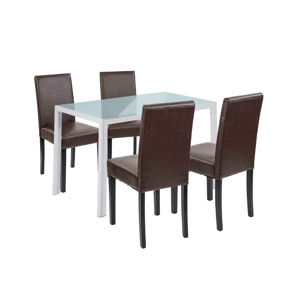Mobilier - Leziter Set de masă Mira 4 1 alb-maro