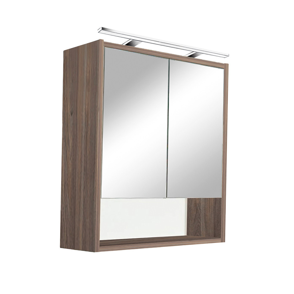 Dulap baie suspendat - Leziter Dulap suspendat cu oglindă Luna 60, ulm Rauna