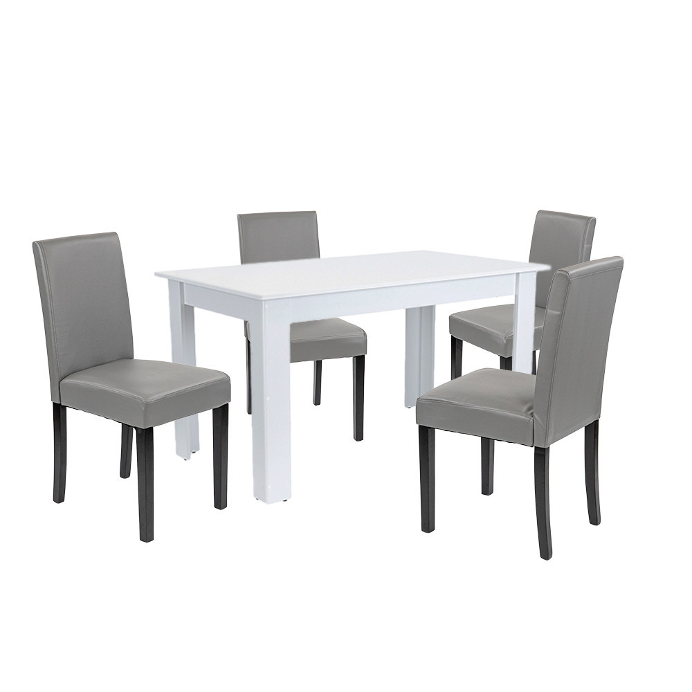 Set masă - Leziter Set de masă Leon 4 1 alb-gri