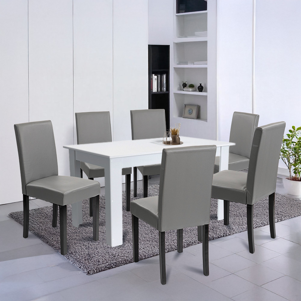 Leziter Set de masă Leon 6 1 alb-gri [1]