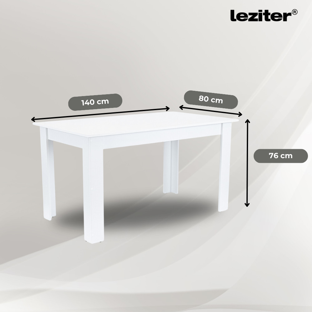 Leziter Set de masă Leon 6 1 alb-gri [4]