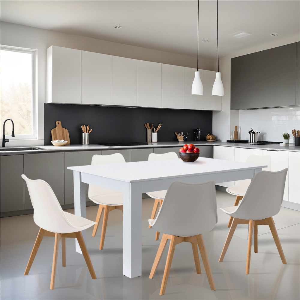 Leziter Set de masă Lola 6 1 alb-alb [1]