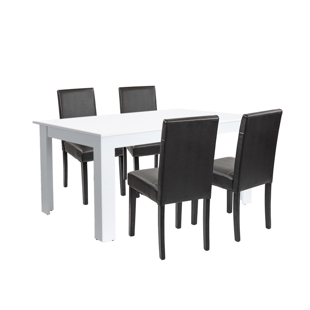 Set masă - Leziter Set de masă Leon 4 1 alb-negru