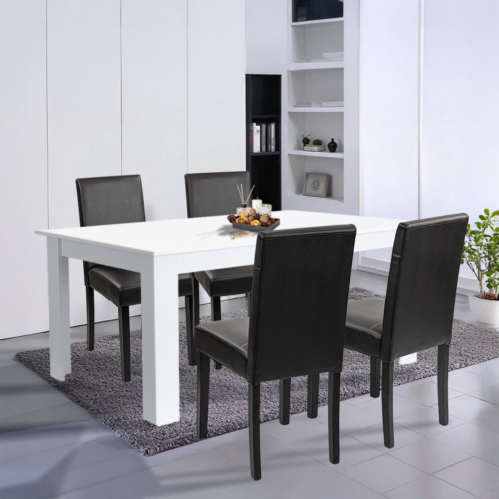 Leziter Set de masă Leon 4 1 alb-negru [1]