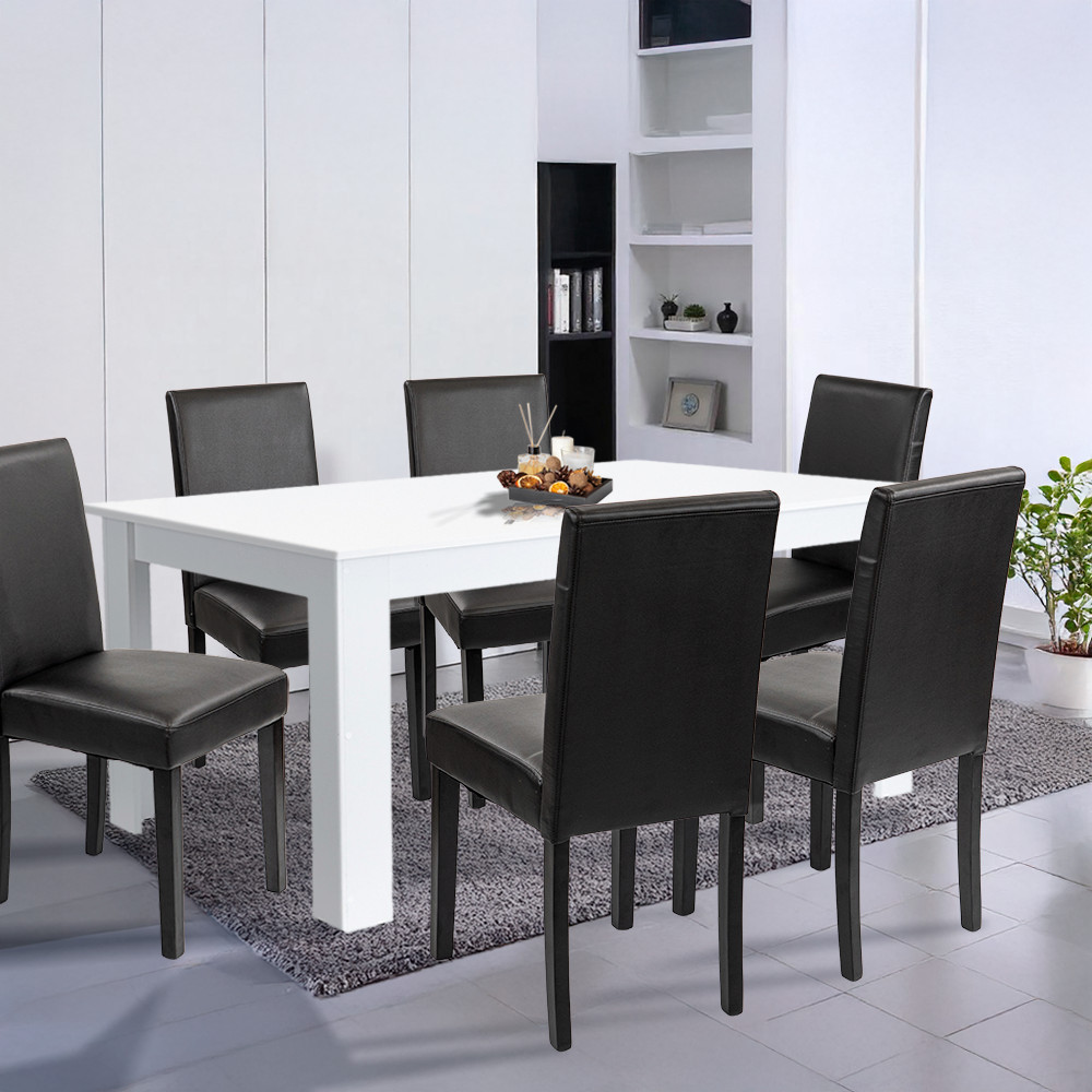 Leziter Set de masă Leon 6 1 alb-negru [1]