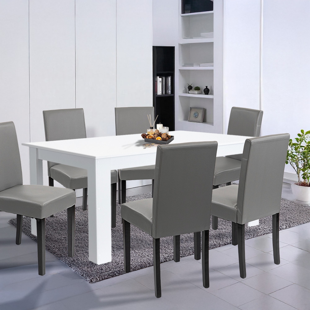 Leziter Set de masă Leon 6 1 alb-gri [1]