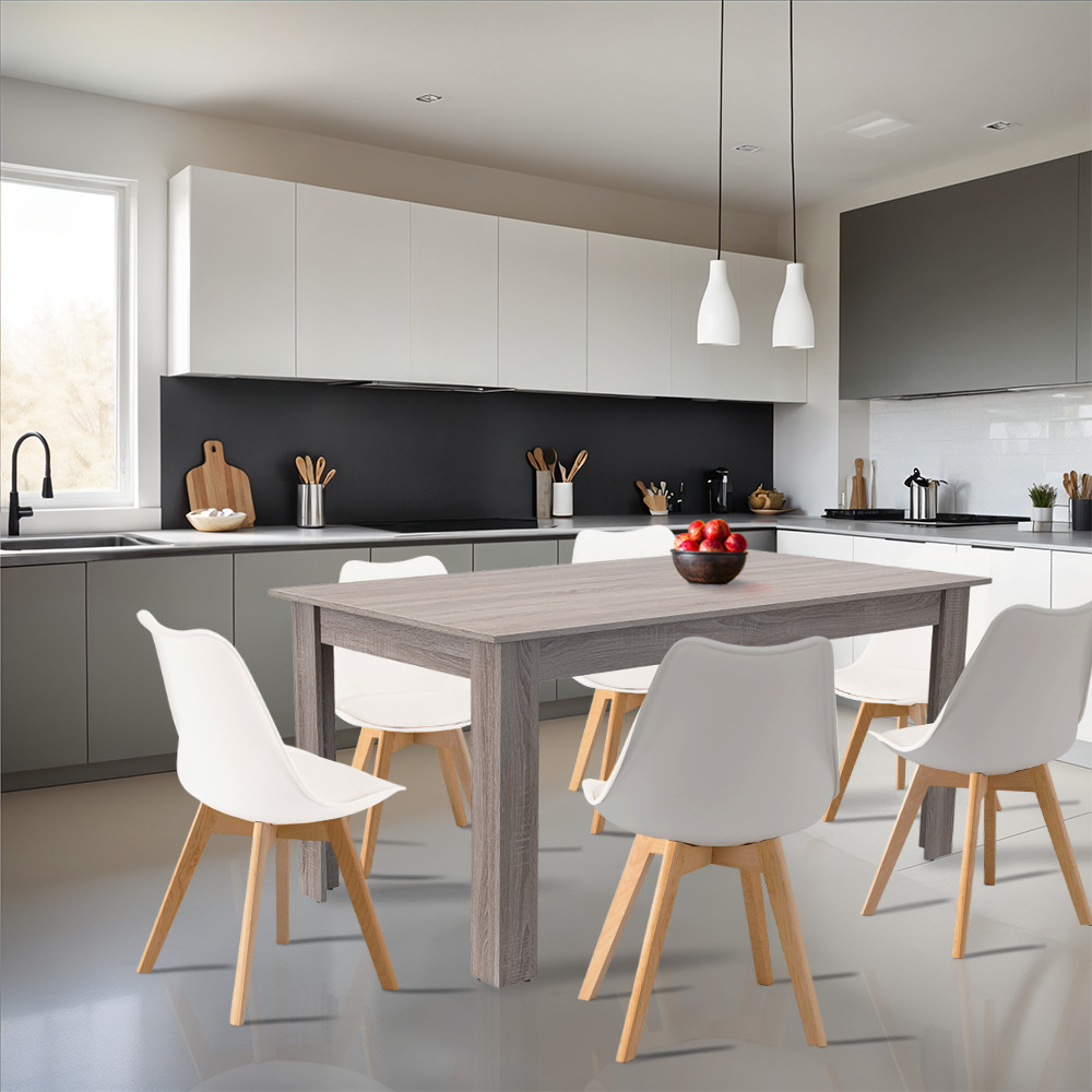 Leziter Set de masă Lola 6 1 alb-stejar York [1]