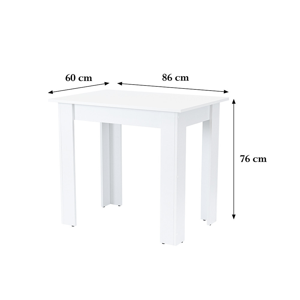 Leziter Masă de dining Yorki Standard 86x60 cm albă [3]