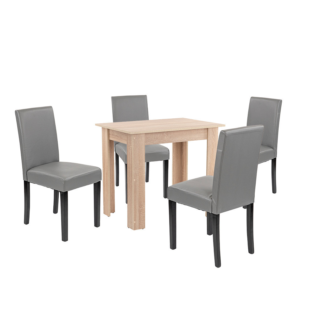 Set masă - Leziter Set de masă Leon 4 1, gri stejar Sonoma