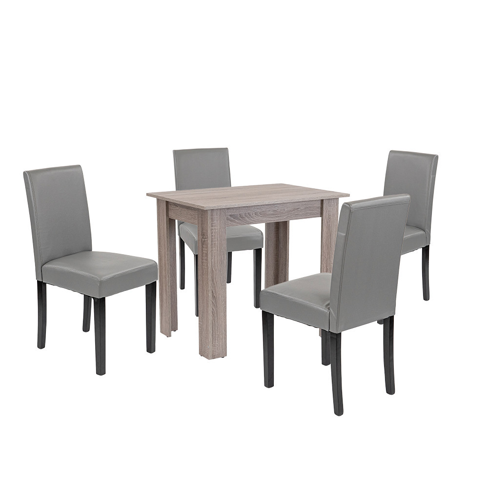 Set masă - Leziter Set de masă Leon 4 1 stejar York gri
