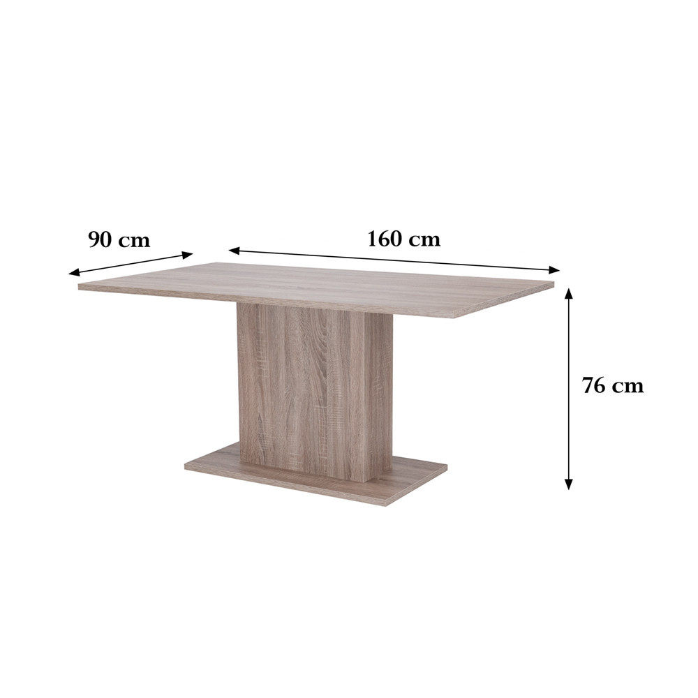 Leziter Yorki Masa de sufragerie eleganta 160x90 cm stejar yorki [1]