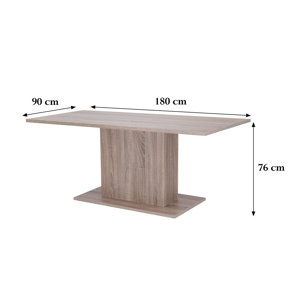 Leziter Masă de dining elegantă Yorki 180x90 cm stejar Yorki [1]