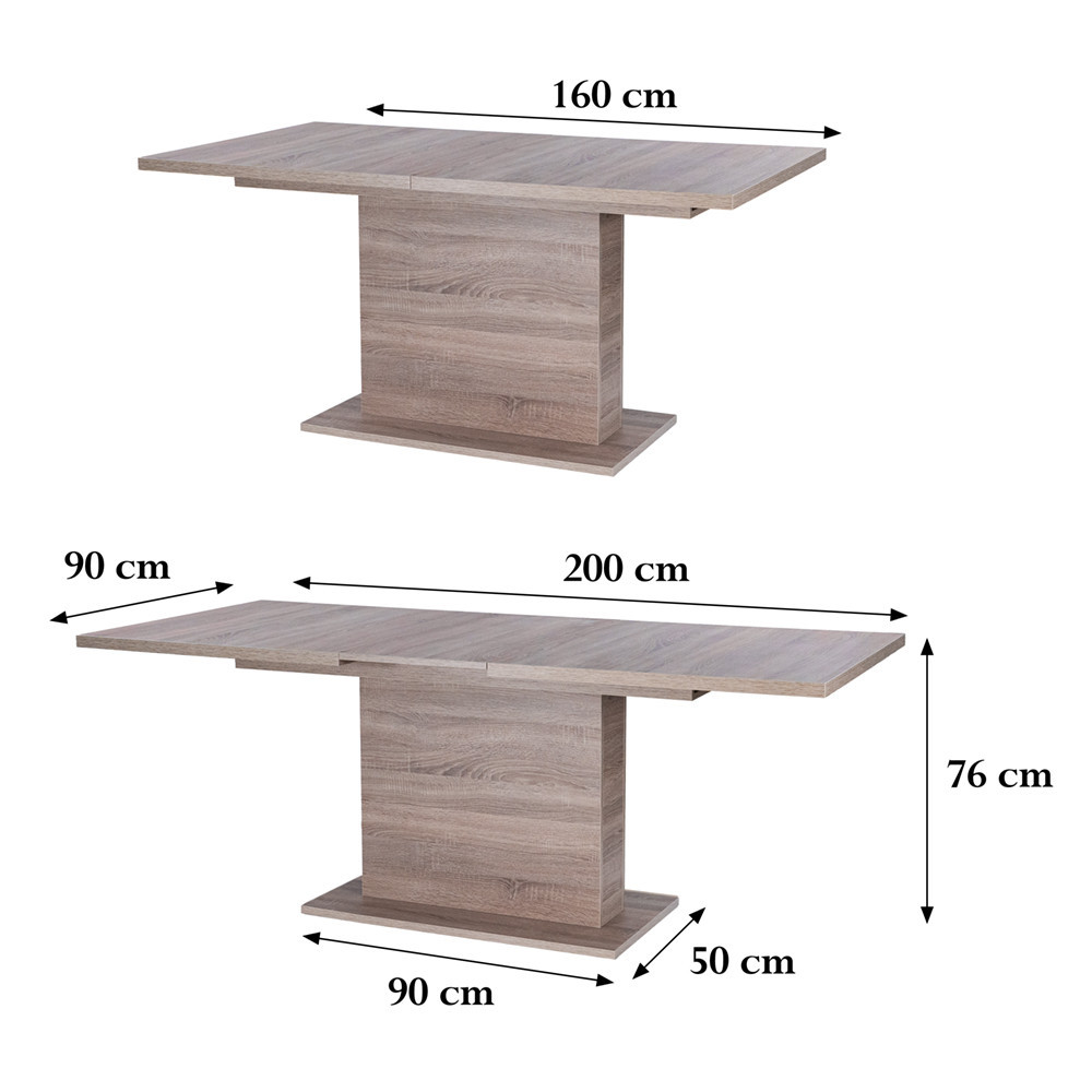 Leziter Masă extensibilă Yorki Elegant Premium 160/200x90 cm stejar yorki [2]