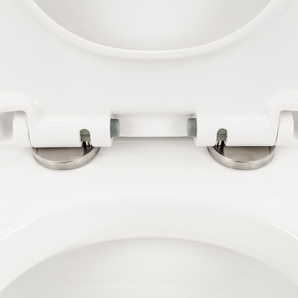 Leziter Vas de toaletă Coral Monobloc cu evacuare inferioară și capac cu închidere silențioasă [8]