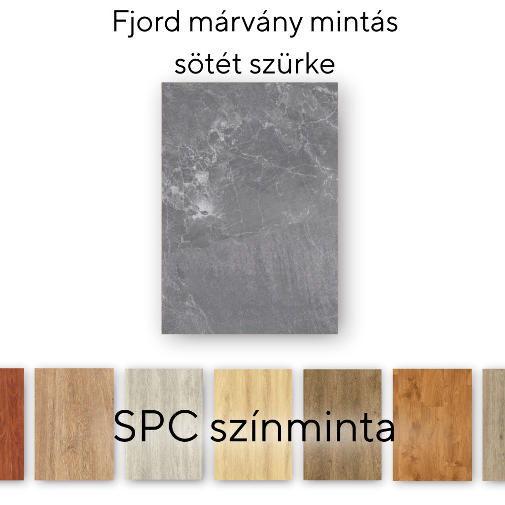 Pardoseală SPC - Leziter Leziter Fjord marmură modelat gri închis vinil SPC pardoseală eșantion / eșantion