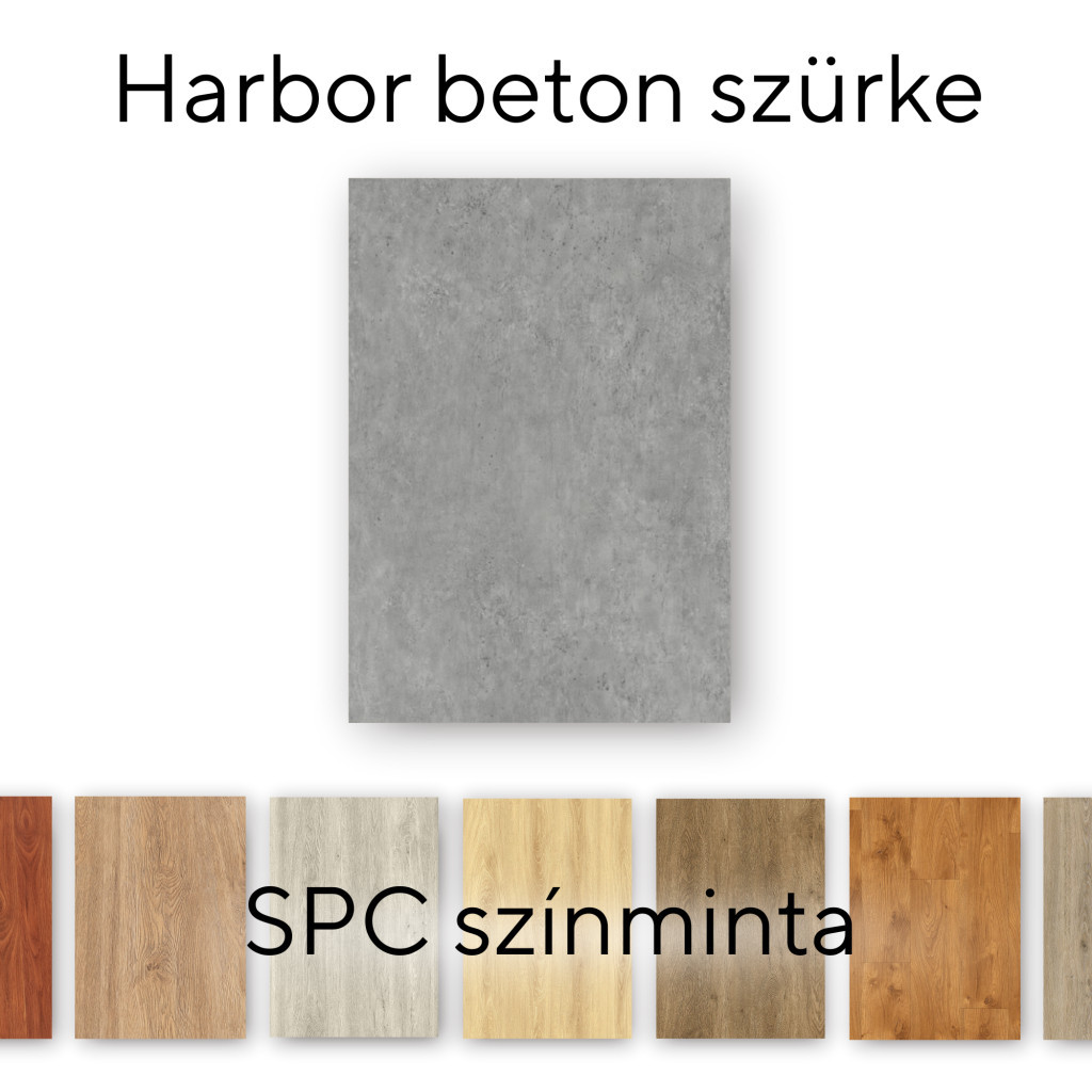 Pardoseală SPC - Leziter Leziter Harbor beton gri Vinil SPC parchet eșantion / eșantion