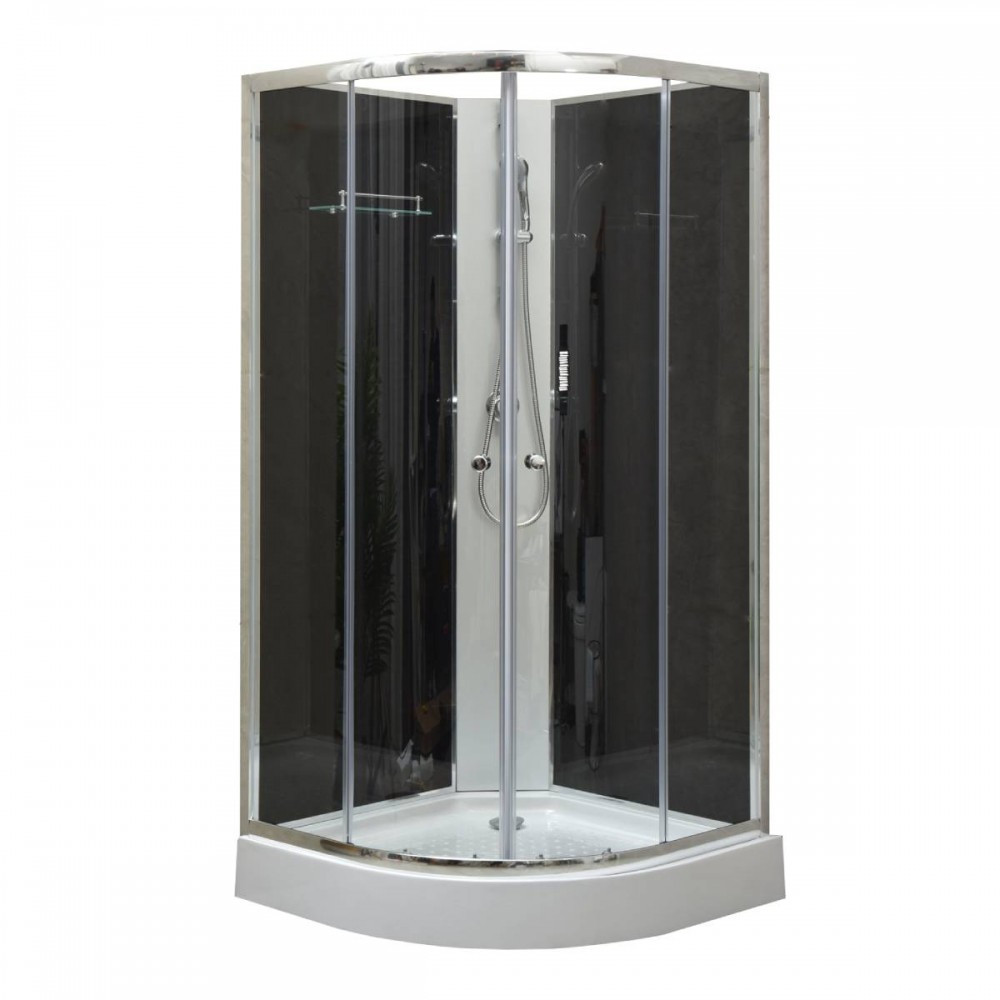Leziter Cabină de duș Marco Black II 90x90 cm cu cădiță de duș [6]