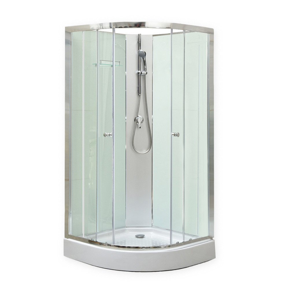 Cabină de duș cu panou posterior - Leziter Cabină de duș Marco White II 90x90 cm cu cădiță de duș