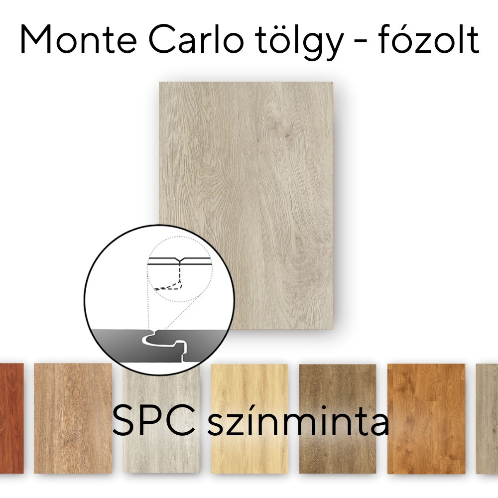 Pardoseală SPC - Leziter Pardoseală laminată Leziter Monte Carlo Oak Vinyl SPC Mostră/Bucată