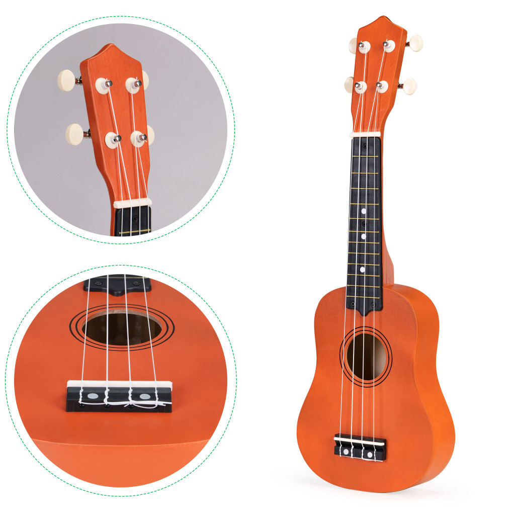 Homelux Chitară Ukulele din lemn pentru copii, 4 corzi din nylon maro [8]