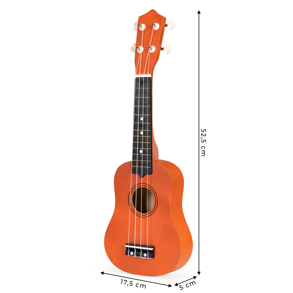 Homelux Chitară Ukulele din lemn pentru copii, 4 corzi din nylon maro [9]