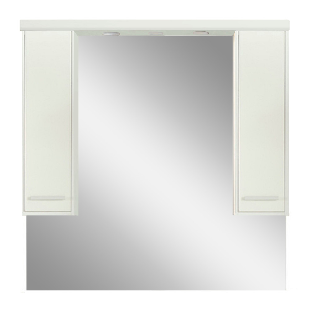 Dulap baie suspendat - Leziter Dulap suspendat Nerva 105 cm cu oglindă, alb