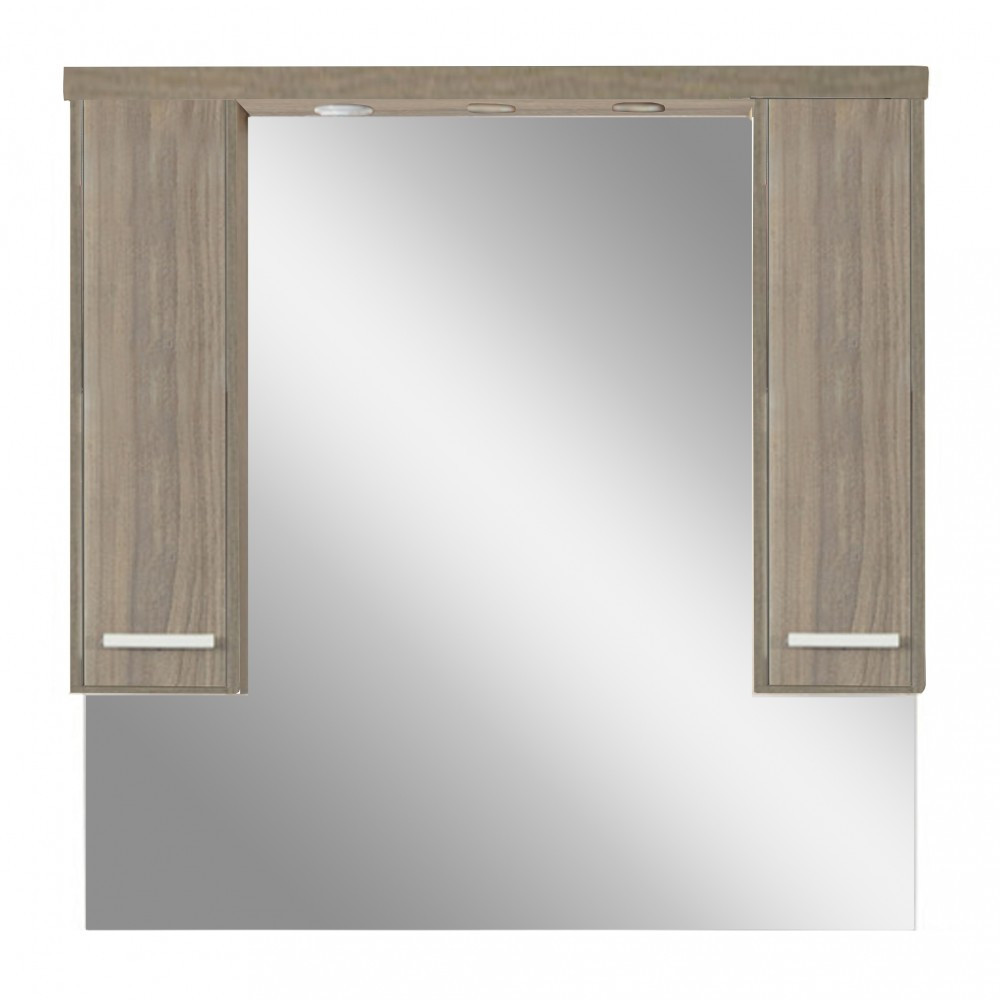 Dulap baie suspendat - Leziter Dulap suspendat cu oglindă Nerva 105 cm, ulm Rauna