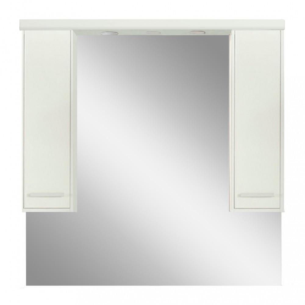 Dulap baie suspendat - Leziter Dulap suspendat Nerva 105 cm cu oglindă, alb oglindă