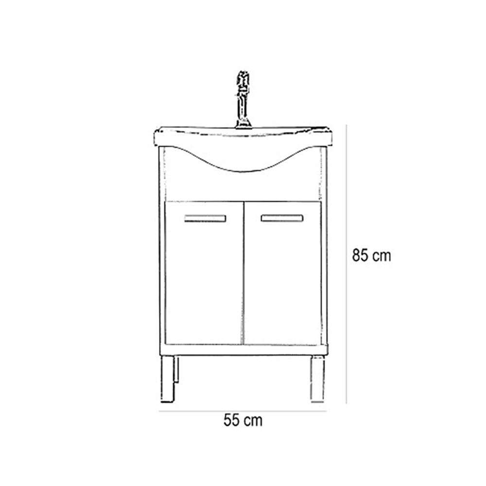 Leziter Dulap inferior Nerva 55 cu lavoar [1]