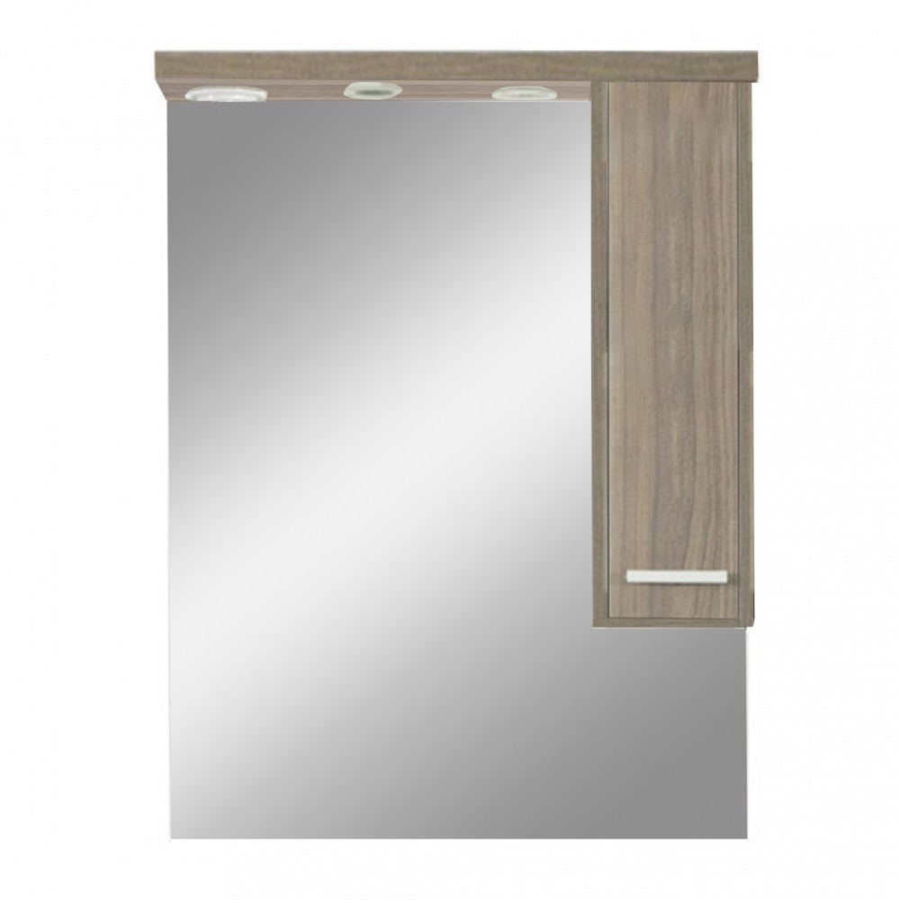 Dulap baie suspendat - Leziter Dulap suspendat cu oglindă Nerva 75 cm, ulm Rauna