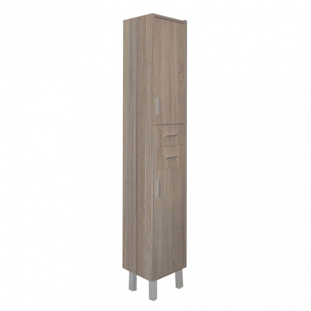 Dulap baie vertical - Leziter Dulap înalt Nerva 35 cu 2 uși, 2 sertare, ulm rauna