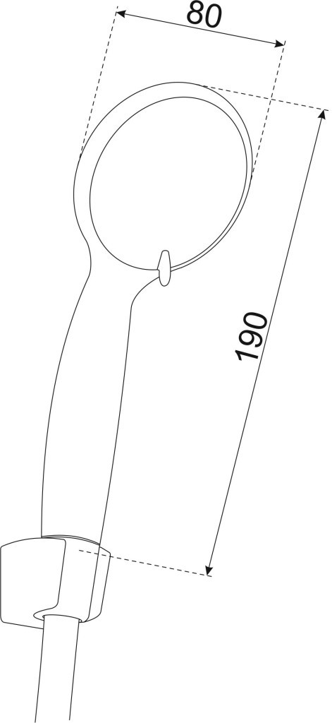 Kerra Duș de mână NERO cu furtun [2]