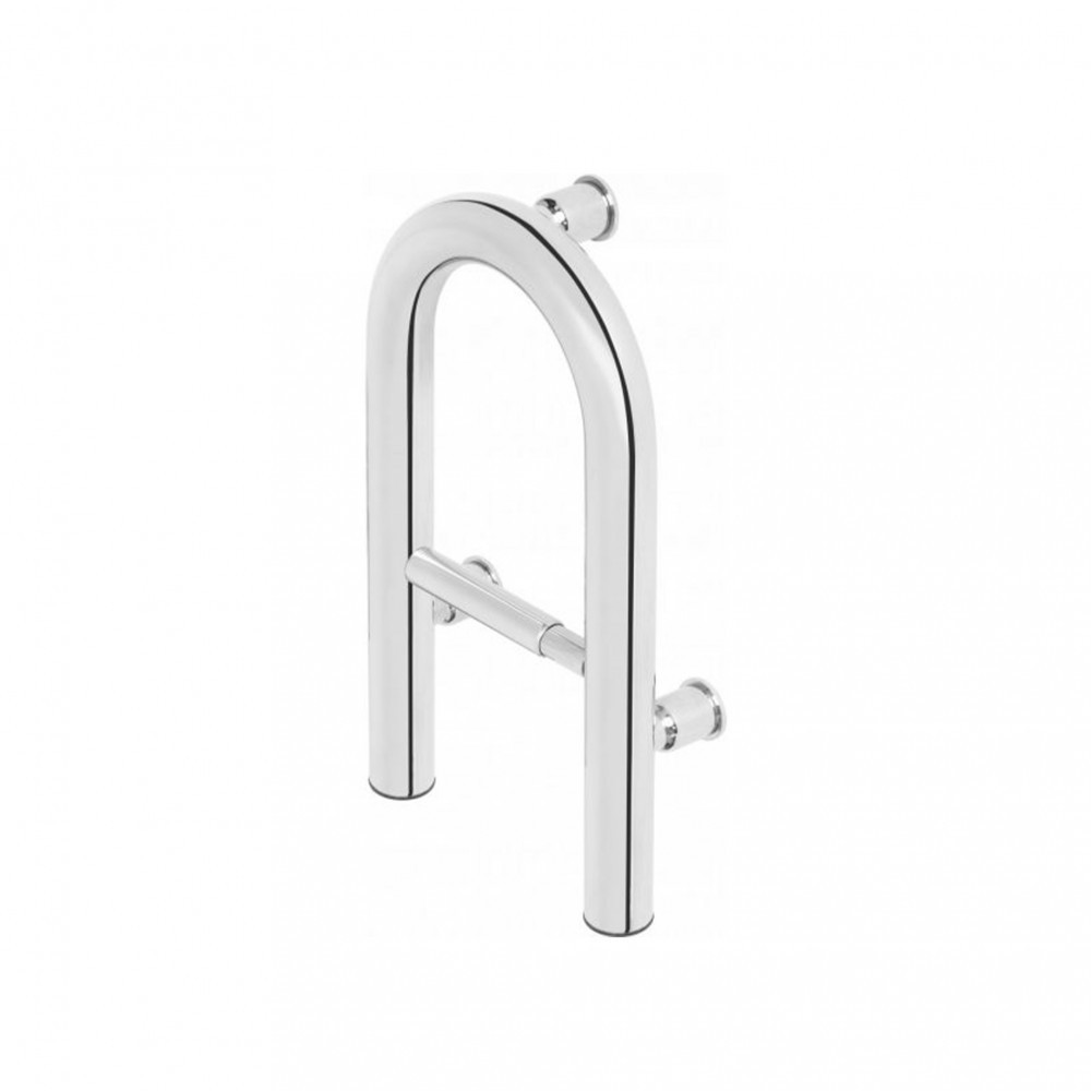 Produse temporar indisponibile - Deante Mâner din oțel montat pe perete Vital cu suport pentru hârtie igienică, crom